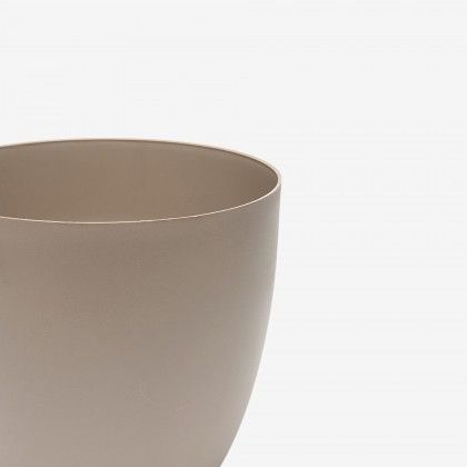 Vaso Plástico Tes Taupe Ø22X20cm Vaso Plástico Tes Taupe Ø22X20cm