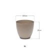 Vaso Plástico Tes Taupe Ø22X20cm Vaso Plástico Tes Taupe Ø22X20cm