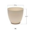 Vaso Plástico Tes Ecru Ø38X33cm Vaso Plástico Tes Ecru Ø38X33cm