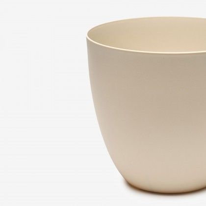 Vaso Plástico Tes Ecru Ø38X33cm Vaso Plástico Tes Ecru Ø38X33cm