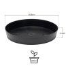 Prato Pl�stico Tes Redondo Preto �28x4.4cm