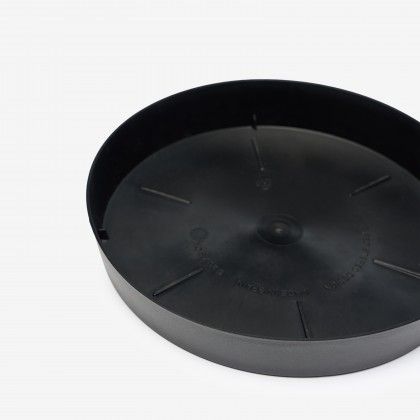 Prato Pl�stico Tes Redondo Preto �17x2.5cm