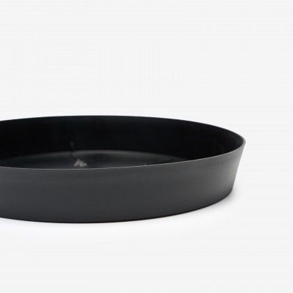 Prato Pl�stico Tes Redondo Preto �17x2.5cm