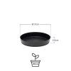 Prato Pl�stico Tes Redondo Preto �17x2.5cm