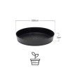 Prato Pl�stico Tes Redondo Preto �20x3cm