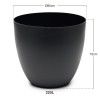 Vaso Plástico Tes Preto Ø80x73cm Vaso Plástico Tes Preto Ø80x73cm