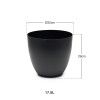 Vaso Plástico Tes Preto Ø32x29cm Vaso Plástico Tes Preto Ø32x29cm