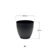 Vaso Plástico Tes Preto Ø22x20cm Vaso Plástico Tes Preto Ø22x20cm
