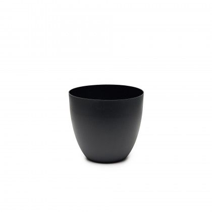 Vaso Plástico Tes Preto Ø22x20cm Vaso Plástico Tes Preto Ø22x20cm
