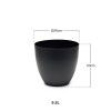 Vaso Pl�stico Tes Preto �26x23cm
