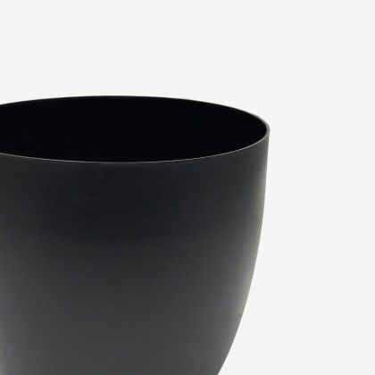 Vaso Plástico Tes Preto Ø18x16cm Vaso Plástico Tes Preto Ø18x16cm