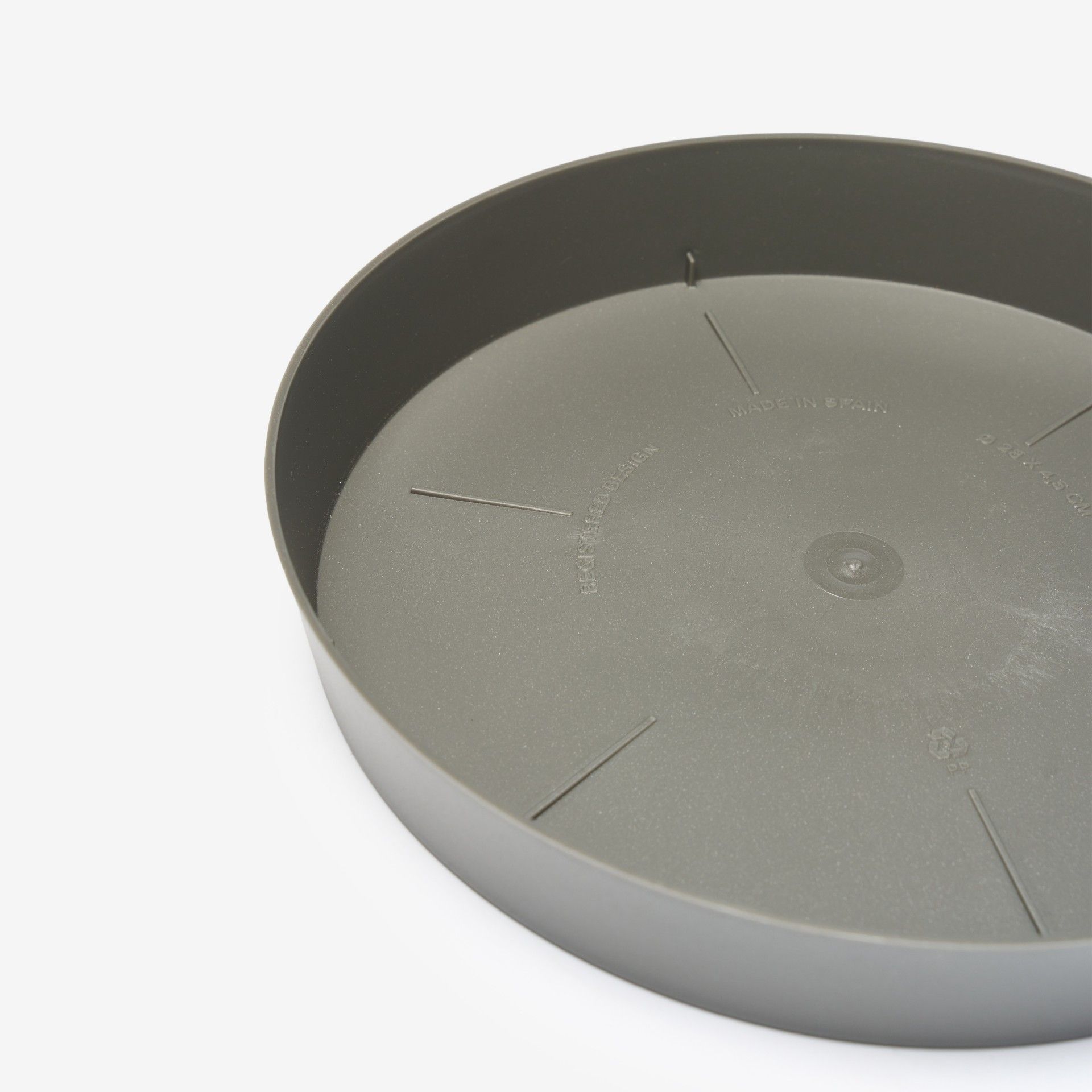 Tes Prato Plástico Redondo Antracite Ø28cm