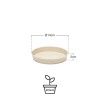 Prato Pl�stico Tes Redondo Cru �14x2cm