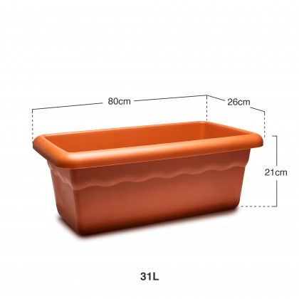 Floreira Terra Terracota 80X26cm Floreira Terra Terracota 80X26cm