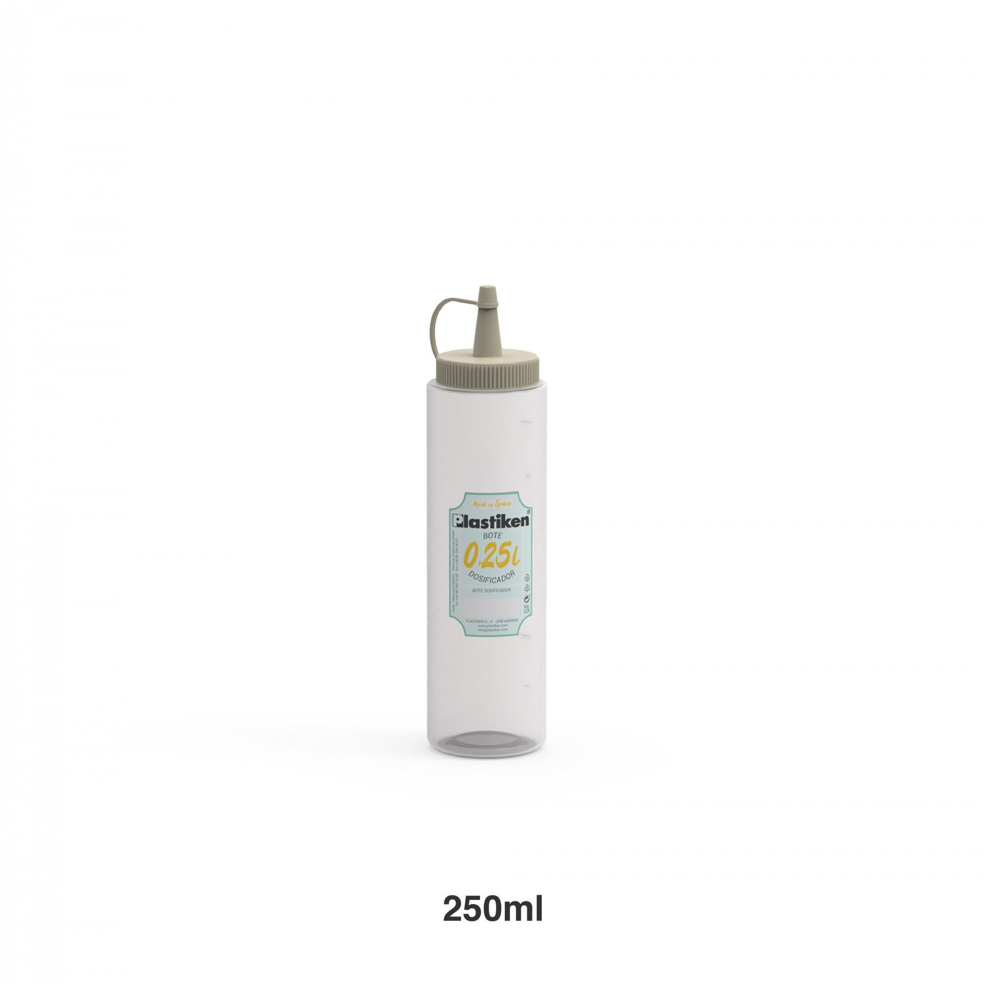 Frasco Para Molhos 250ml Bege