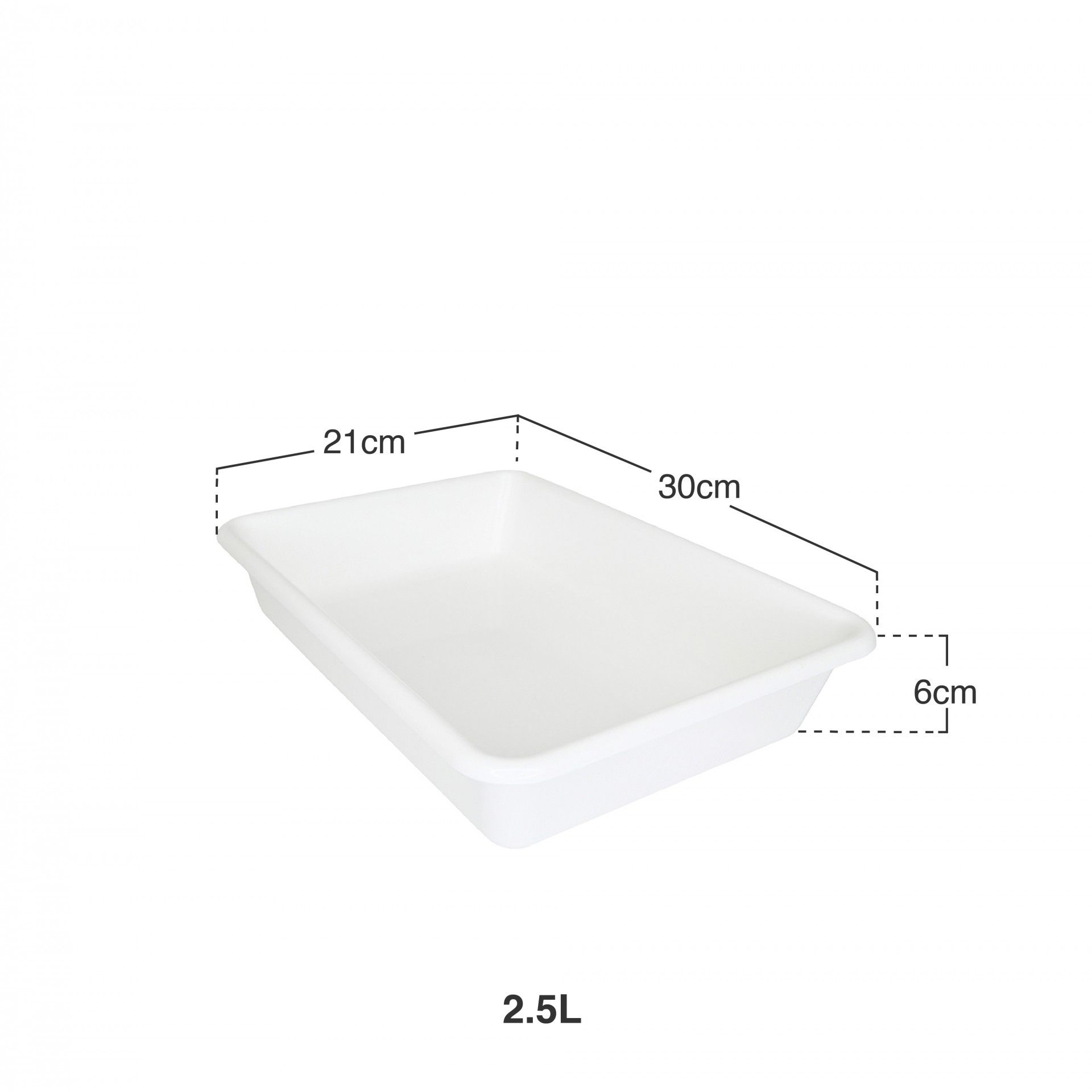 Bandeja Retangular Branco 2.5l