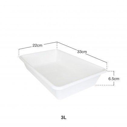 Bandeja Retangular Branco 3l Bandeja Retangular Branco 3l