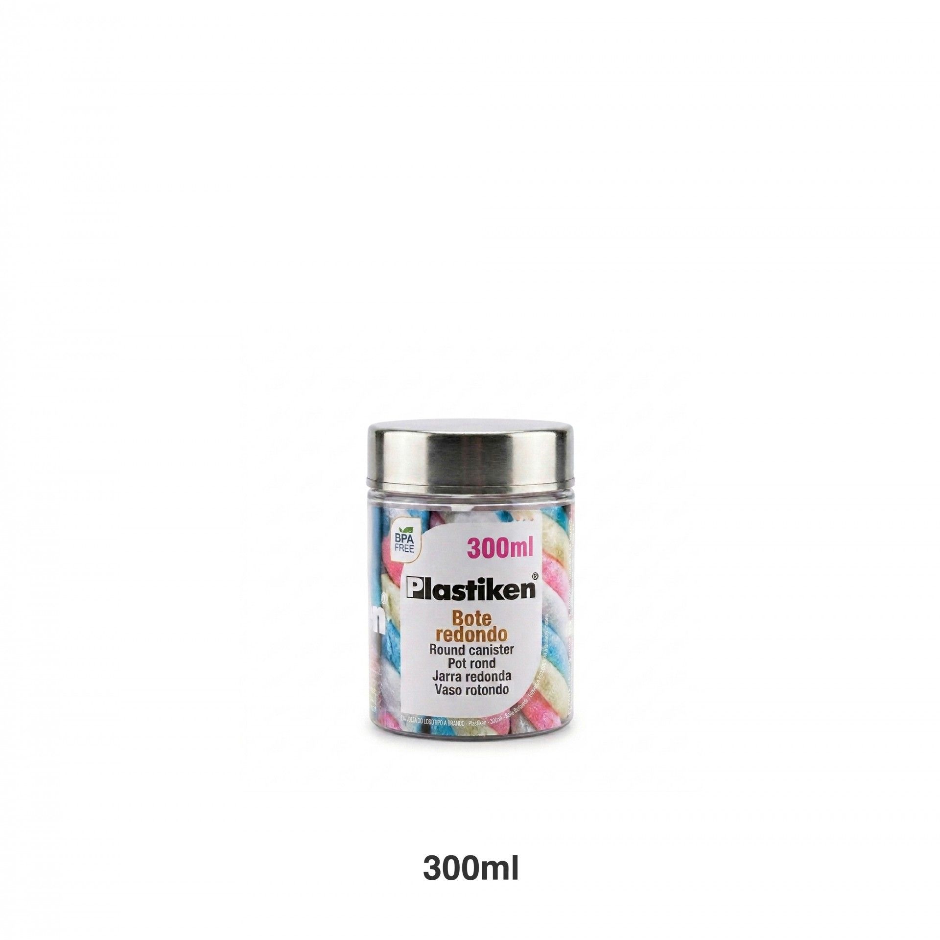 Frasco Cozinha Plástico Com Colher 300ml