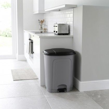 Balde Lixo Com Pedal Cinza 50l Balde Lixo Com Pedal Cinza 50l