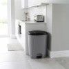Balde Lixo Com Pedal Cinza 50l