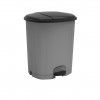 Balde Lixo Com Pedal Cinza 50l