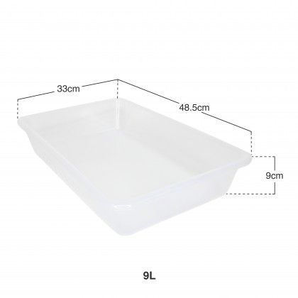 Bandeja Retangular Transparente 9l