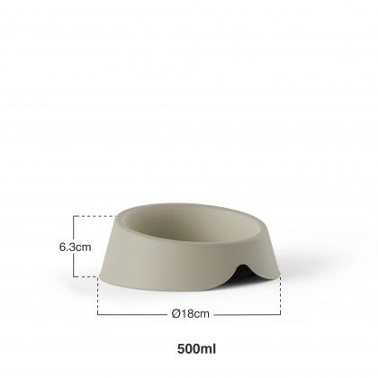 Comedouro Pl�stico Cru 500ml 18X17X6.3cm