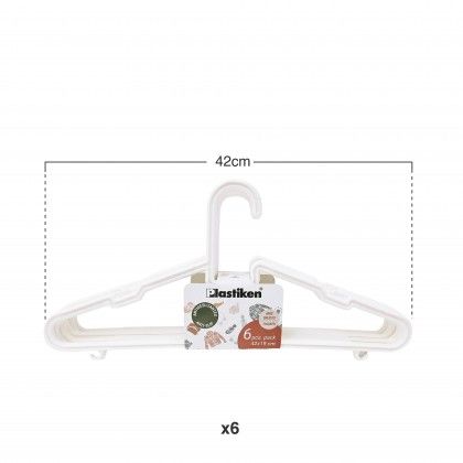 Cabide Pl�stico 42cm Pack 6