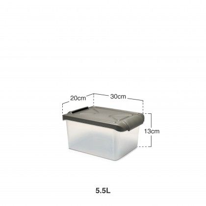 Caixa Arrumos Nature Antracite 5.5l 30X20X13cm