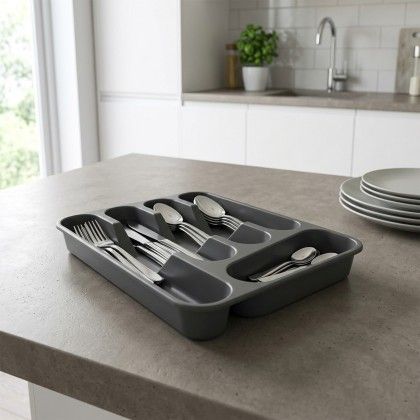 Suporte Talheres Antracite 33X26X5cm Suporte Talheres Antracite 33X26X5cm