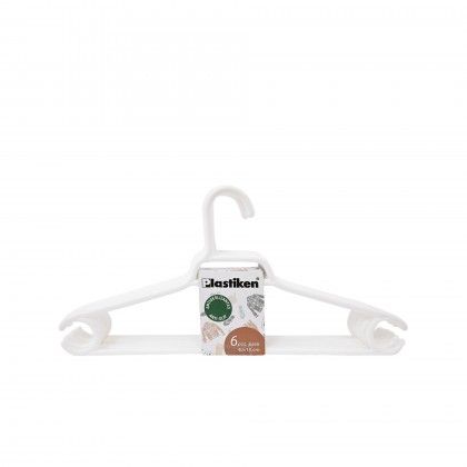 Cabide Pl�stico Branco 40cm Pack 6