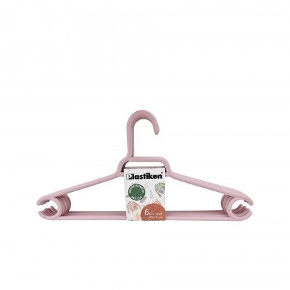 Cabide Pl�stico Rosa 40cm Pack 6
