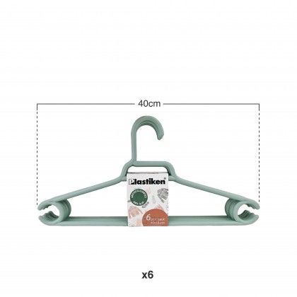 Cabide Pl�stico Menta 40cm Pack 6