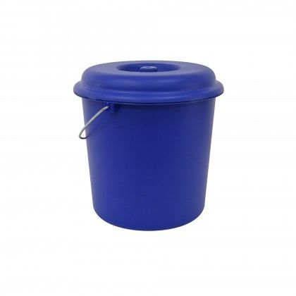 Balde Com Tampa Nature Azul Forte 23l �36X36cm