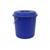 Balde Com Tampa Nature Azul Forte 23l Ø36X36cm Balde Com Tampa Nature Azul Forte 23l Ø36X36cm