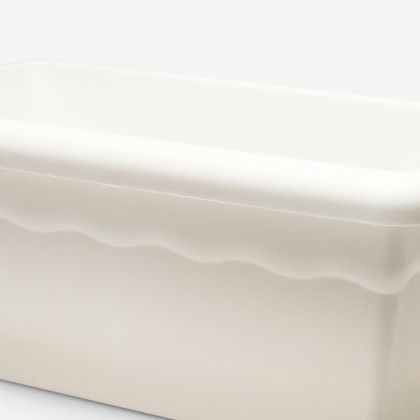 Floreira Terra Plástica Branco 50X22cm Floreira Terra Plástica Branco 50X22cm