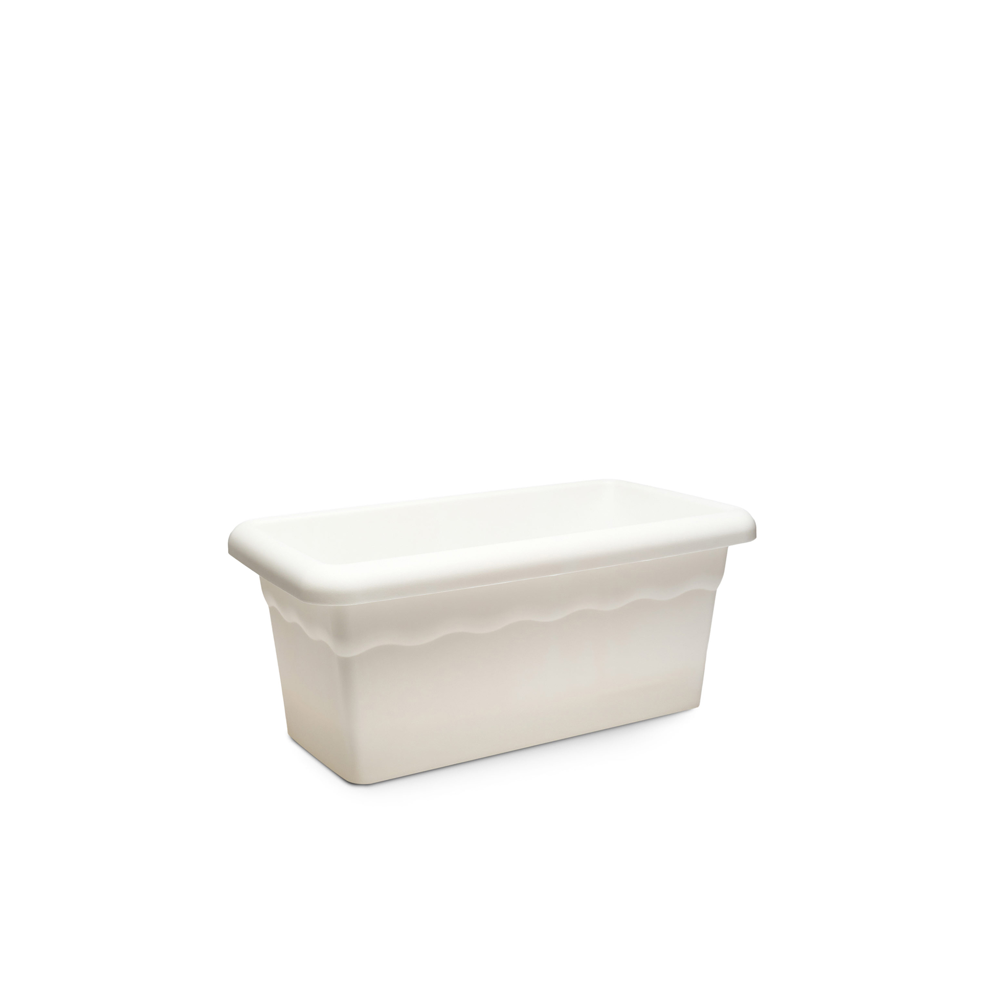 Floreira Terra Plástica Branco 50X22cm