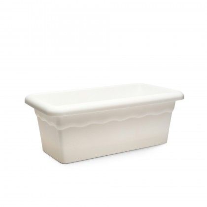 Floreira Terra Plástica Branco 80X26cm Floreira Terra Plástica Branco 80X26cm