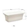 Floreira Terra Plástica Branco 80X26cm Floreira Terra Plástica Branco 80X26cm