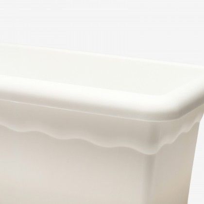 Floreira Terra Plástica Branco 60X33cm Floreira Terra Plástica Branco 60X33cm