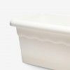 Floreira Terra Plástica Branco 60X33cm Floreira Terra Plástica Branco 60X33cm