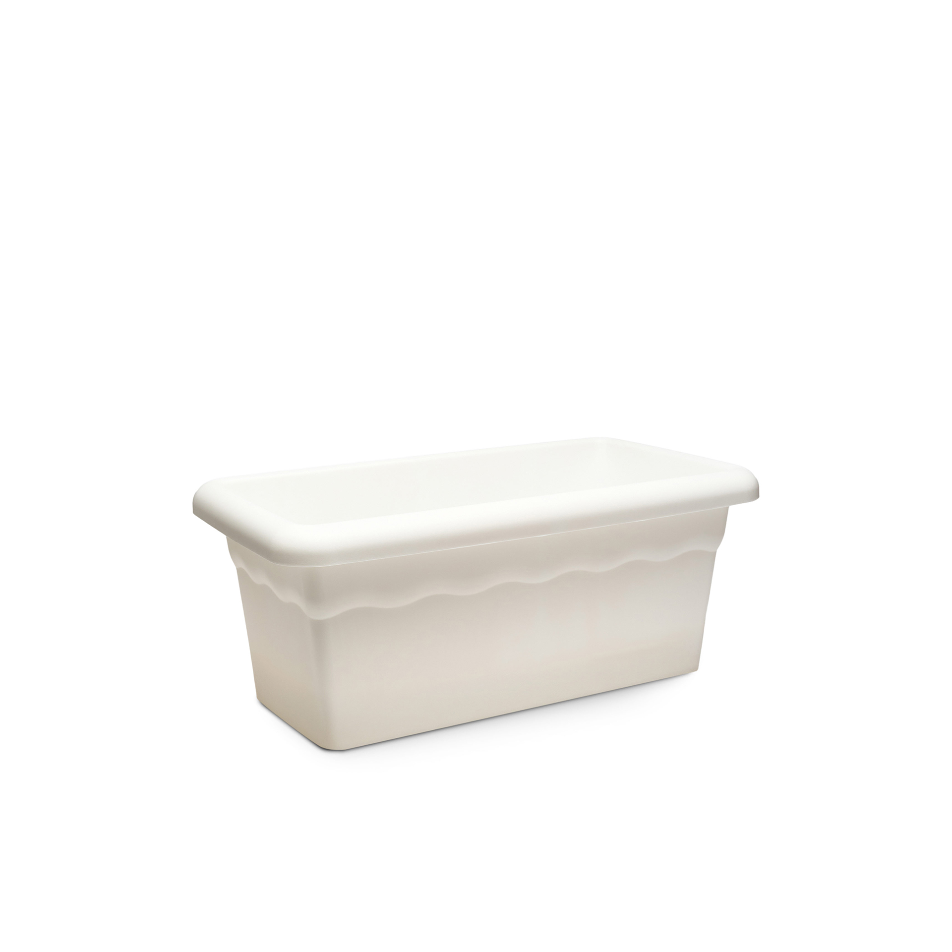 Floreira Terra Plástica Branco 60X33cm