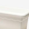 Floreira Terra Plástica Branco 60X33cm Floreira Terra Plástica Branco 60X33cm