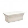 Floreira Terra Pl�stica Branco 80X33cm