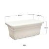 Floreira Terra Pl�stica Branco 80X33cm