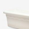 Floreira Terra Pl�stica Branco 80X33cm