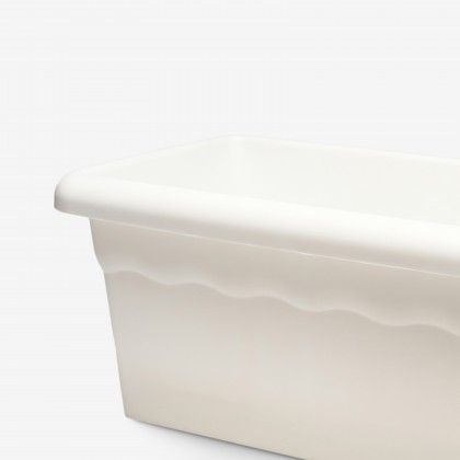 Floreira Terra Pl�stica Branco 80X33cm