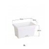 Floreira Com Prato Plástica Terra Branco 30X20cm Floreira Com Prato Plástica Terra Branco 30X20cm