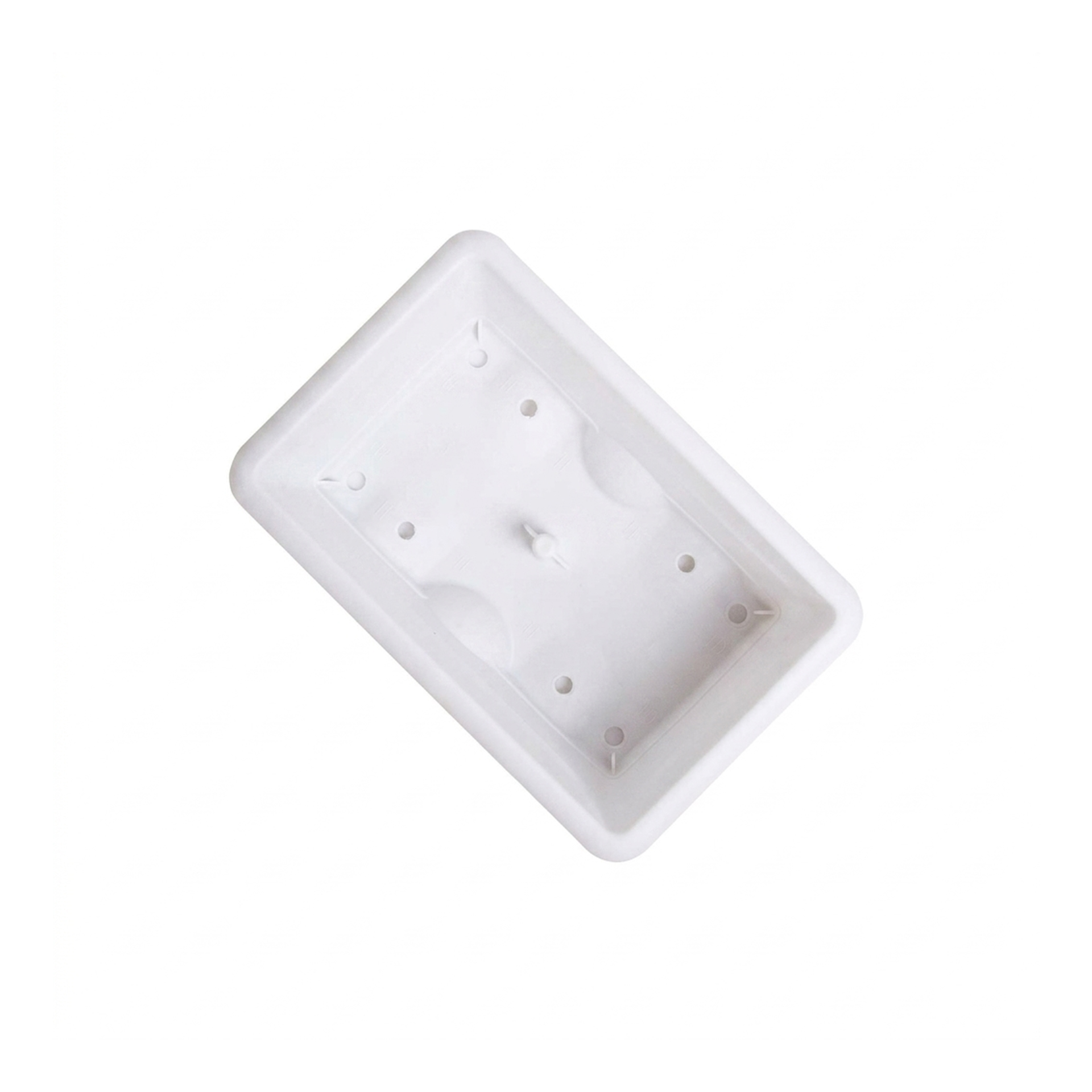 Floreira Com Prato Plástica Terra Branco 30X20cm
