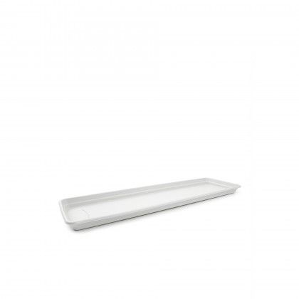 Prato Para Floreira Terra Branco 57X29cm Prato Para Floreira Terra Branco 57X29cm